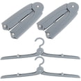 thumbnail image 3 of HAKIDZEL 4Pcs Portable Travel Hangers Blue PP for Closet Organization, 3 of 8