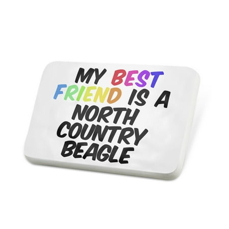 Porcelein Pin My best Friend a North Country Beagle Dog from Great Britain Lapel Badge –
