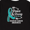 thumbnail image 4 of Inktastic Ovarian Cancer Awareness Brave and Strong with Arrows Boys or Girls Long Sleeve Toddler T-Shirt, 4 of 5