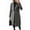 Dark Gray, variant on Women'S Winter Wool Blend Coat Lapel Mid Long Single Breasted Pea Coat Jacket Outwear Camel Color M