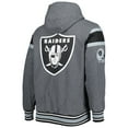 thumbnail image 5 of Men's G-III Sports by Carl Banks Black/Gray Las Vegas Raiders Extreme Full Back Reversible Hoodie Full-Zip Jacket, 5 of 6