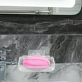 thumbnail image 6 of WHAMVOX Transparent Plastic Soap Draining Dish for Bathroom and Kitchen Storage DualLayer Design 1pc, 6 of 8