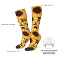 thumbnail image 5 of Bingfone Compression Socks for Women and Men Long Socks for Running Athletic Cycling Nurse-Artistic Zebra Print Sunflower, 5 of 8