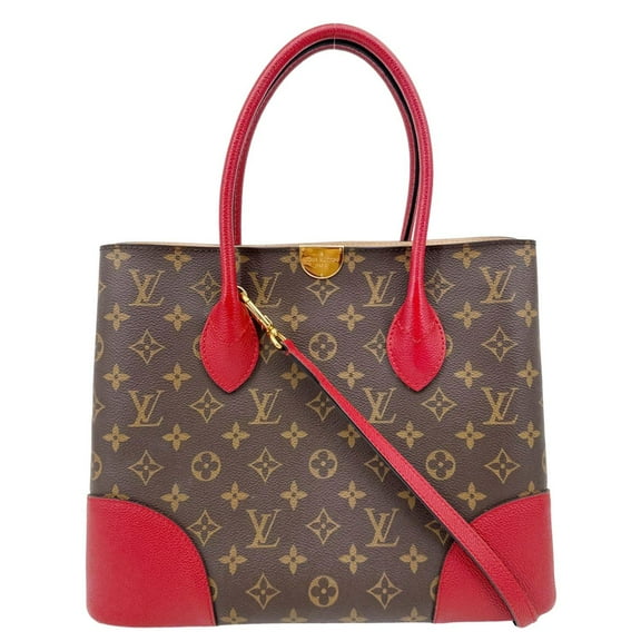 Pre-Owned Louis Vuitton Flandrin Monogram Canvas Tote Shoulder Bag Cherry