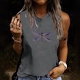 thumbnail image 2 of Moda mujer Casual sin mangas impreso señoras sudaderas Tops camisa chaleco fino Fridja qr2086, 2 of 5