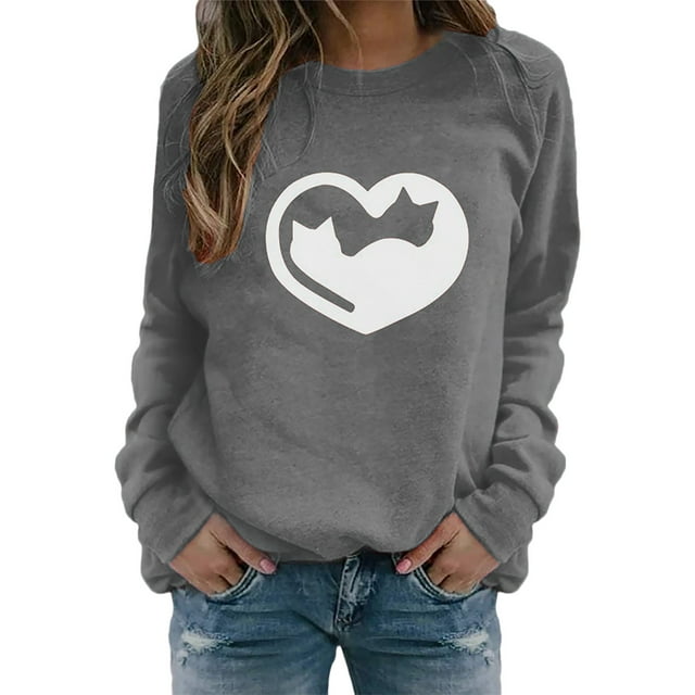 Gibobby Sudadera oversize mujer Sudaderas de moda de gran tamaño para mujer con cuello alto de manga larga trajes de otoño 2023(Gris,XL)