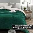 thumbnail image 6 of Moonlight20015 Sherpa Blanket Fluffy Plush Couch & Travel Blanket Reversible Throw Size Emerald Green Color, 6 of 8