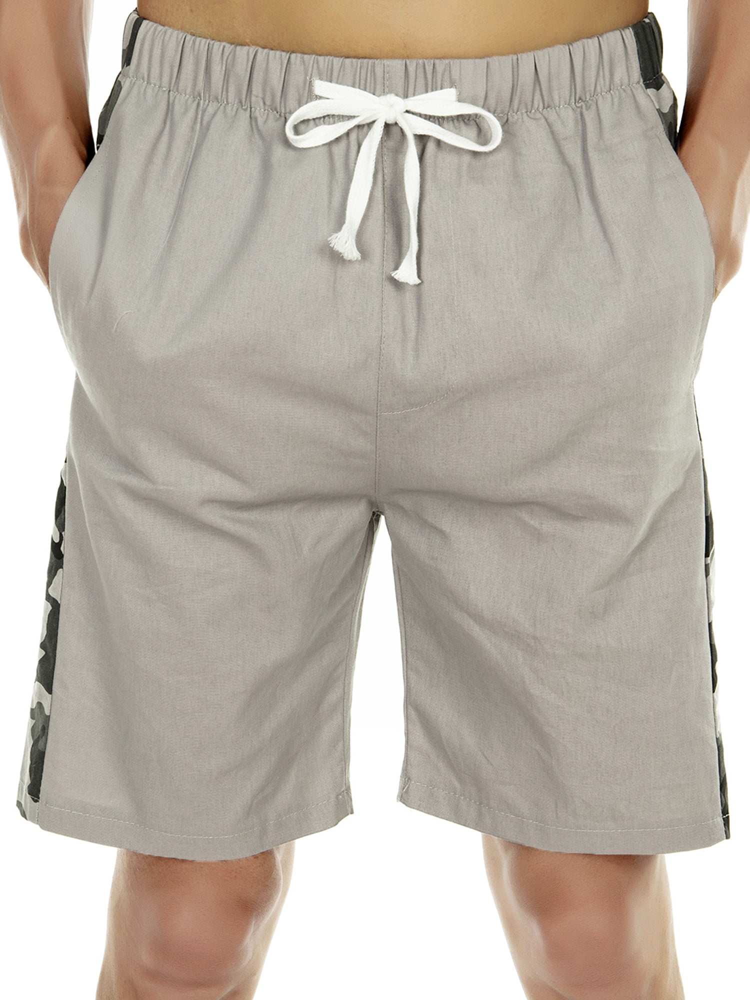 Mens Fox Causal Beach Shorts with Elastic Waist Drawstring Lightweight Slim Fit Summer Short Pants with Pockets