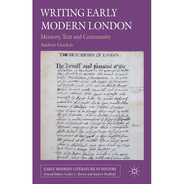 Early Modern Literature in History Writing Early Modern