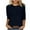 03 Navy, variant on XIAfhje Womens Tops 3/4 Sleeve Crewneck Solid Color Shirts Dressy Casual Trendy Summer Tops Loose Fit T-Shirts Plus Size Ladies Tops and Blouses T Shirt Tunic Pullover Tops