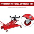 thumbnail image 6 of HPDAVV 1/2 Ton (1,000 lb) Capacity Hydraulic Roll-Under Transmission Service/Floor Jack, Red, 6 of 8