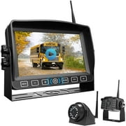 Wireless Backup Camera with 7'' Rearview Monitor for Car RV Trailer Truck Motorhome Camper Digital 1080P AHD Rear Side View Cam with DVR System Xroose CM2