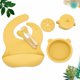 thumbnail image 1 of 6pcs Baby Feeding Set, Silicone Bib, Toddler Training Straw Cup, Baby Self Feeding Spoon Fork – Tableware Suction Cup Bowl For Infant Toddler, 1 of 5