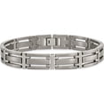 thumbnail image 4 of Titanium Brushed And Polished 8.75In Bracelet (8.75 X 10) Made In China tbb112-8.75, 4 of 5