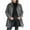 Gray, variant on Womens Corduroy Jacket Single Breasted Mid Length Coat Oversized Casual Vintage Long Sleeve Hooded Fall Winter Outwear