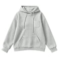 thumbnail image 5 of MLCDZ Women Fall Waffle Hoodies Pullover Hooded Long Sleeves Sweatshirt Drawstring Loose Fit Vacation Travel Oversized Tops with Pocket, 5 of 7