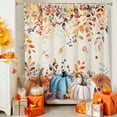 thumbnail image 4 of Shower Curtain 72"W x 84"L Fall Thanksgiving Pumpkins Watercolor Leaves Fabric Shower Curtains Set with Hooks Water Repellent Bathroom Curtains Machine Washable Bathroom Accessories, 4 of 6
