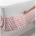 thumbnail image 2 of Flamingo Bed Skirt, Exotic Fantasy Pattern with Hawaii Wildlife Elements in Pastel Colors, Elastic Bedskirt Dust Ruffle Wrap Around for Bedding Decor, 4 Sizes, Beige Dark Coral Purple, by Ambesonne, 2 of 2