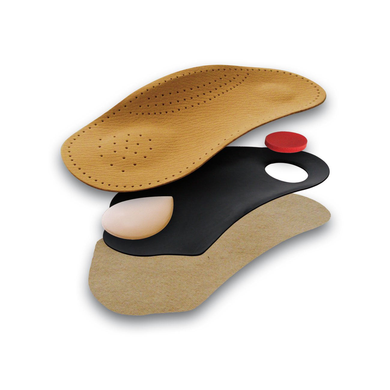 Details about   CW_ Arch Support Orthopedic Insoles Leather Insert Shoe Pad 3/4 Footbed Feet Car 