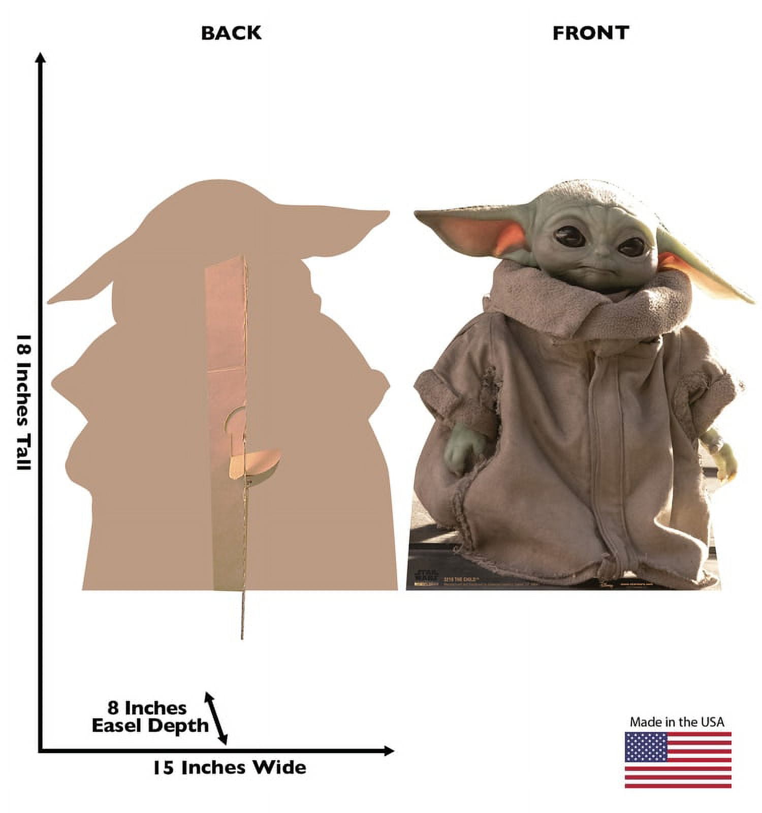 The Mandalorian and Baby Yoda Official Star Wars Cardboard Cutout Pack of 2