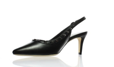 narrow black pumps