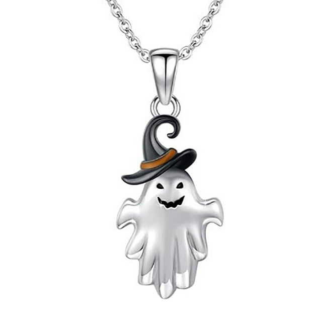 Collier Pendentif d'Ambiance Chapeau de Sorcière Gothique d'Halloween Pendentif d'Halloween Collier Chapeau de Sorcière