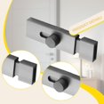 thumbnail image 6 of Dualoai Door Latch Aluminum Alloy Slide Latch Lock for Bathroom Hotel Indoor Outdoor gray, 6 of 9