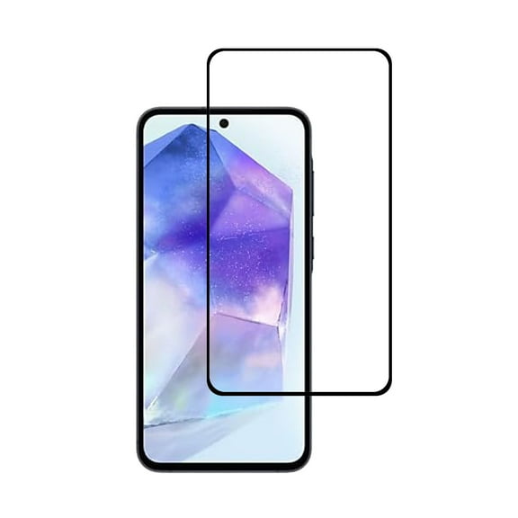 VIESUP 2Pack Black Screen Protector Compatible with Samsung Galaxy A55 Tempered Glass 9H Hardness, Anti Scratch, Bubble Free, Easy to Install HD Protective Film