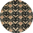thumbnail image 1 of Ahgly Company Indoor Round Abstract Brown Abstract Area Rugs, 8' Round, 1 of 6