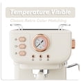 thumbnail image 5 of AEOMJK semi-automatic espresso machine, one-button operation, temperature display, with steam milk frother, 1.5L water tank, can make espresso, latte, cappuccino, 5 of 6