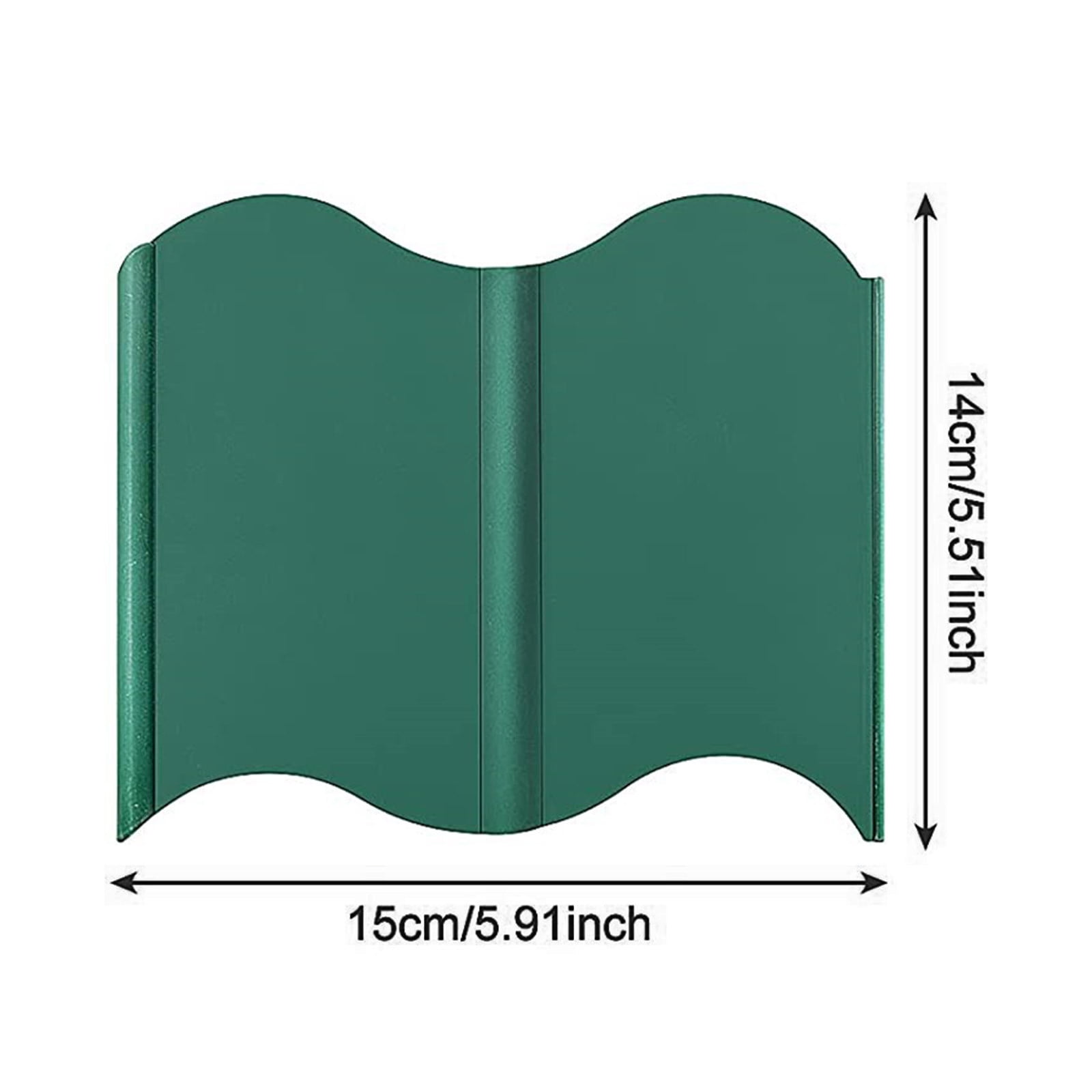 green Plastic Garden Fence Edging Diy Lawn Border Outdoor Yard Landscape Barrier 20Pc Set Easy Interlock Installation Weather Resistant Flexible Design For Flower Beds