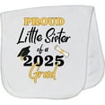 thumbnail image 2 of Inktastic Proud Little Sister of a 2025 Grad Baby Burp Cloth, 2 of 3