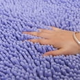 thumbnail image 5 of Aunavey Semi-Circular Bathroom Rug Fluffy Bath Mat Shower Shaggy Floors Extra Thick Super Soft Best Absorbent Perfect Absorbant Plush Machine Washable Door Mat Dry Carpet 23''*15'', 5 of 6