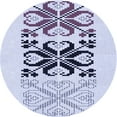 thumbnail image 1 of Ahgly Company Machine Washable Indoor Round Transitional Lavender Blue Area Rugs, 3' Round, 1 of 7