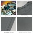 thumbnail image 4 of Coolnut Womens T Shirts Fashion Tops, Astronaut With Boombox Women's Basic Short Sleeve Tees, Grey Lightweight Casual Summer Clothes, L, 4 of 6