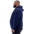thumbnail image 4 of JC DISTRO USA-made Men's Big & Tall Casual Longsleeve Zip-Up Hoodie Navy BIG2XL, 4 of 5