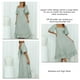thumbnail image 5 of Vestido con media manga abullonada, cuello cuadrado, espalda descubierta, dobladillo con volantes, vestido de cintura alta para mujer, 5 of 6