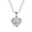 White Gold, variant on Cate & Chloe Amberly 18k White Gold Plated Heart Pendant Necklace with Swarovski Crystals for Women