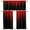 Red, variant on Red and Black Kitchen Curtain Valance and Tiers Set 3 Piece Burgundy Ombre Abstract Gothic Striped Rod Pocket Small Short Living Room Bedroom Bathroom Window Curtains 52x18 inch 26x36 inch*2
