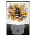 thumbnail image 3 of Bee with Honey Night Light LED Dusk to Dawn Auto Sensor Night Lamp Plug-in Nightlight for Bedroom Hallway Kitchen 2 PCs, 3 of 7