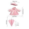 thumbnail image 4 of AZXY Pink Raincoat Porch Goose Outfit, 23‑Inch Goose Clothing Costume for Cement Plastic Porch Goose Statue, Goose Clothes for Outdoor Garden Yard Lawn Patio Porch Decoration, 4 of 7
