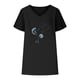 thumbnail image 4 of Camiseta de Manga Corta con Cuello en V con Impresión de Girasol, Algodón Casual Y Top de Cáñamo, 4 of 6