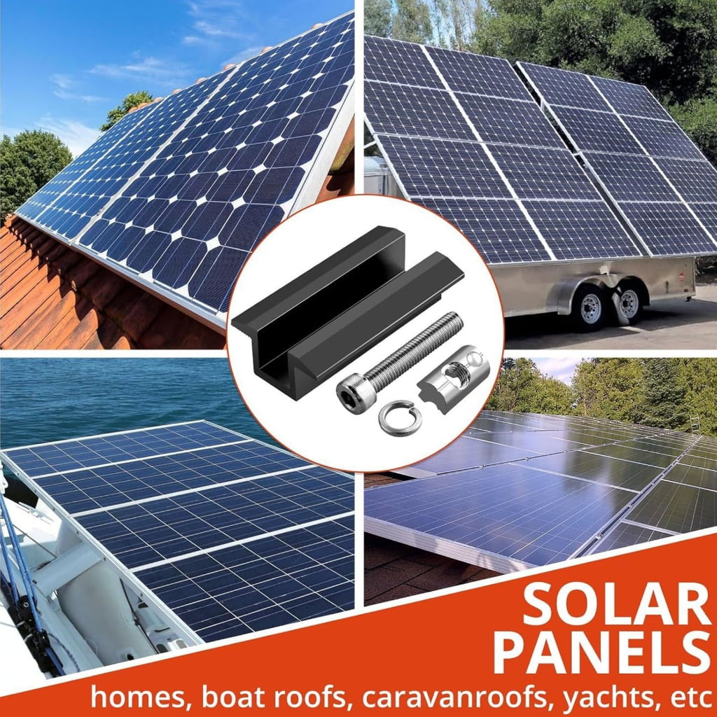 20 Pack Solar Modules Z Brackets With Screws Adjustable Edges Clamps for Balconies Roof Motorhome Mounting Daily Use