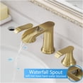 thumbnail image 2 of JERFIT 8-inch Widespread Bathroom Faucet, Brushed Gold Solid Brass 3-Hole Vanity Sink Faucet with Pop-Up Drain and Lever Handles, 2 of 6