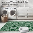 thumbnail image 5 of ODIKA 6'x9' Machine Washable Non-Slip Area Rug, Festive Pinecone Swirl Holiday Accent High Traffic Rug with Pad, Green, 613247, 5 of 8