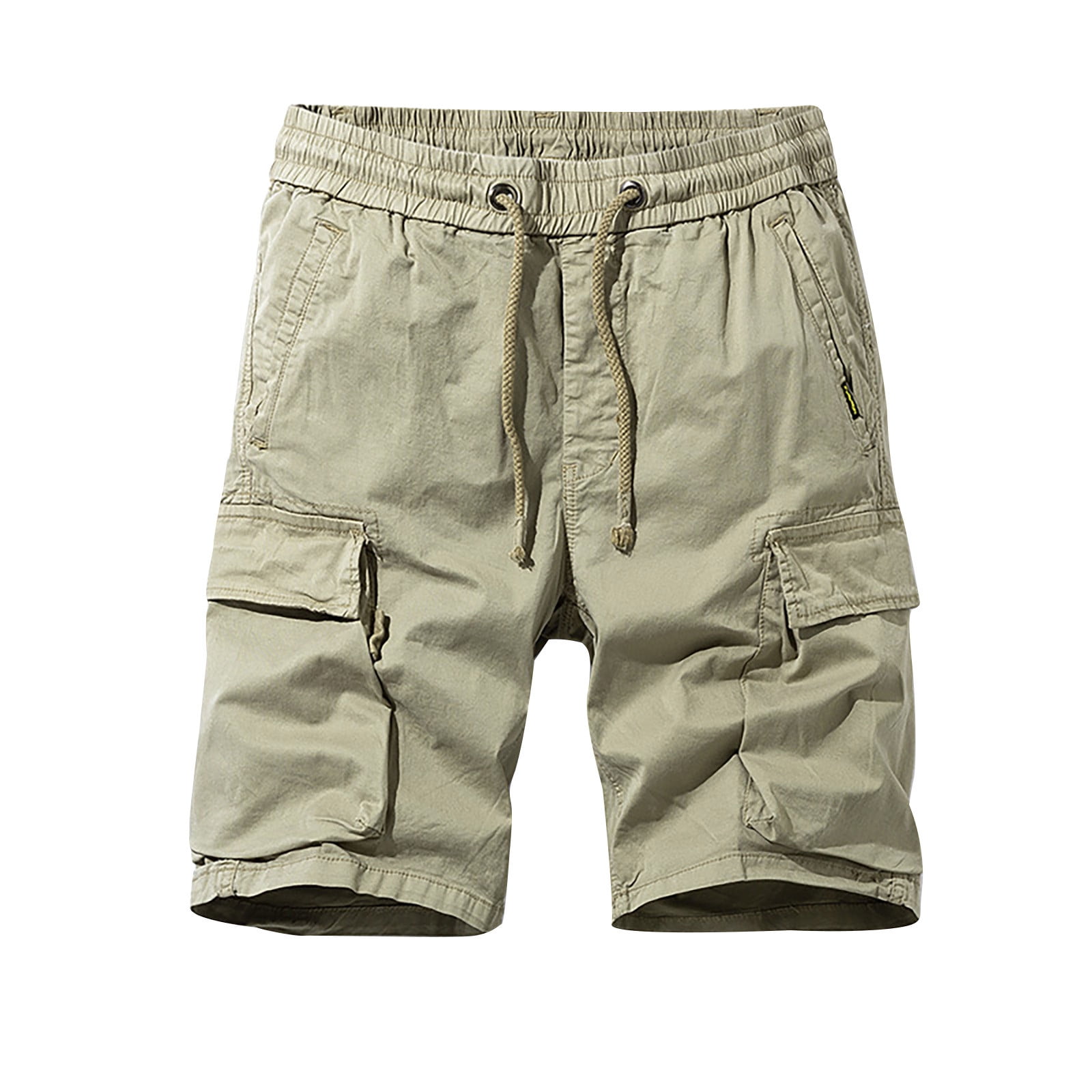 Yuwull Mens Gym Shorts,Men's SlimFit 5" Pullon Comfort Stretch Canvas