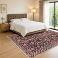 thumbnail image 3 of GLATTICE 8x10 Washable Rugs for Living Room Non-Slip Thin Printed Floor Carpet for Bedroom Dining Room Playroom Indoor Office, Deep Burgundy, 3 of 7