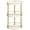 White + Gold, variant on Lazy Susan Organizer, Rotating Spice Rack, 2 Tier Spice Turntable Organizer, Industrial Turntable Spice Holder, for Kitchen Countertop and Cabinet, Compact and Versatile, Rustic Brown