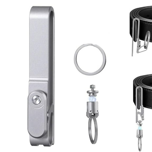 Titanium Belt Clip, Locked Belt Key Holder, Quick Release Keychain, Gifts for Men - O-ring magnetic