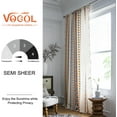 thumbnail image 5 of Vireellx Boho Semi Blackout Curtains, Colorful Stripes with Tassel Decorative Window Treatments, 1 Panel Rod Pocket Drapes for Living Rest Room, 5 of 8